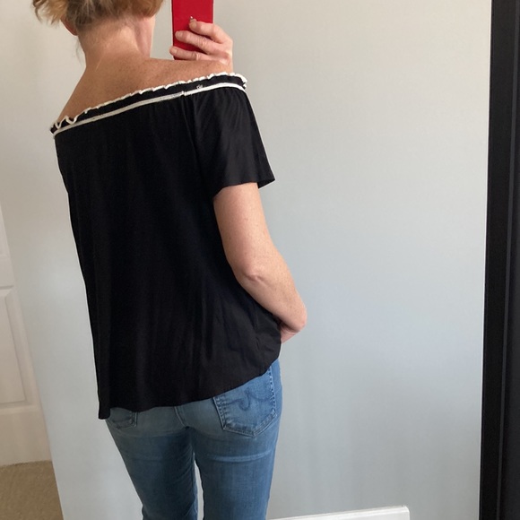 Black Off The Shoulder Top - Picture 5 of 11